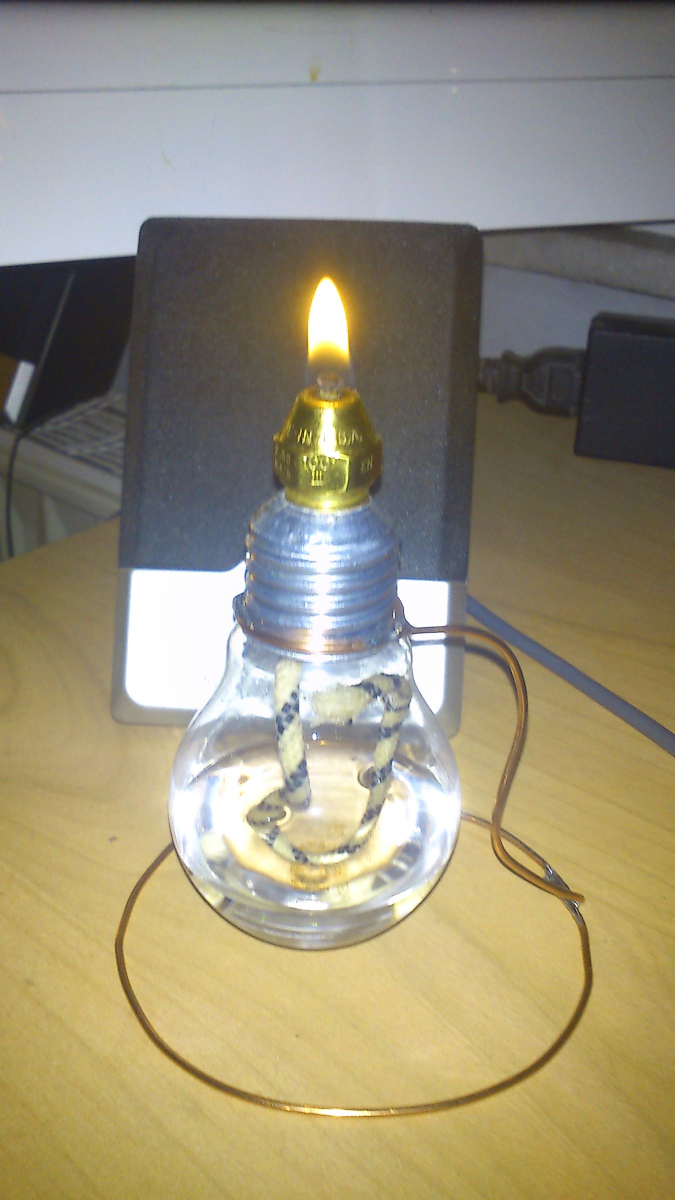 Candle Light From an Old Bulb