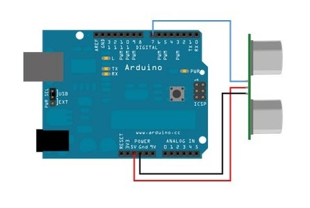 Connection:  Ultrasonic Sensor