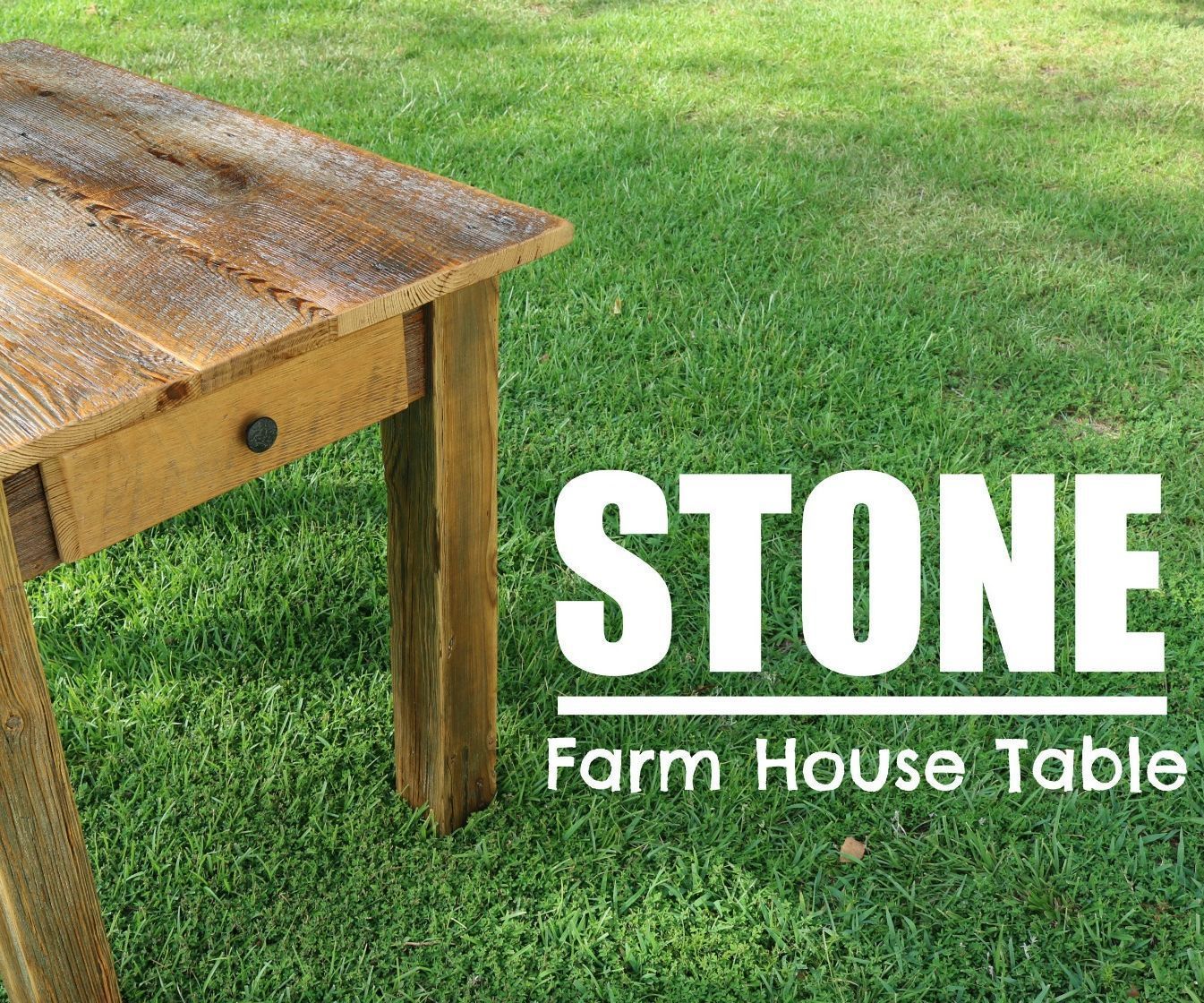 Farm House Table From Reclaimed Lumber With Drawer