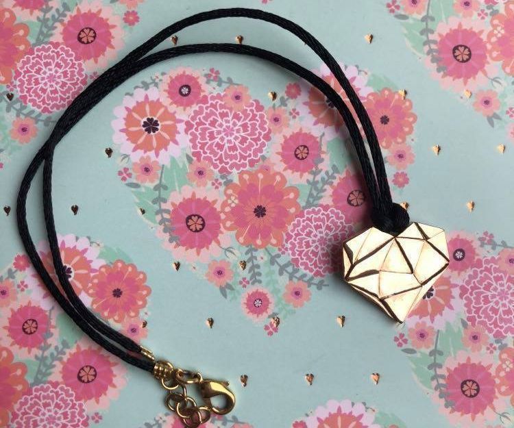 Custom Bronze Heart Necklace