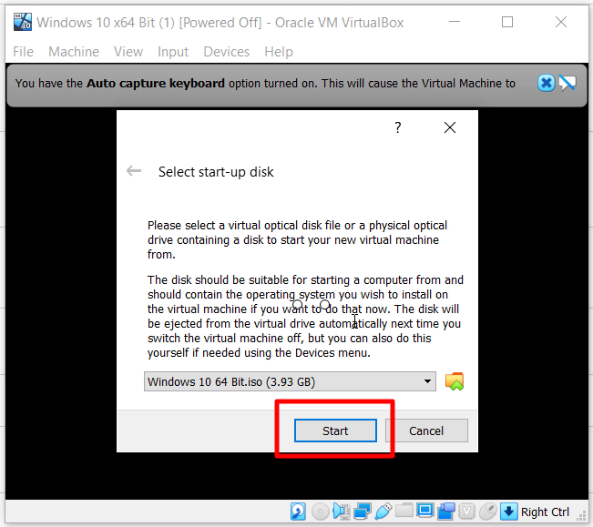 14. Klik Mulai dan Windows 10 Harus Mulai Memuat.