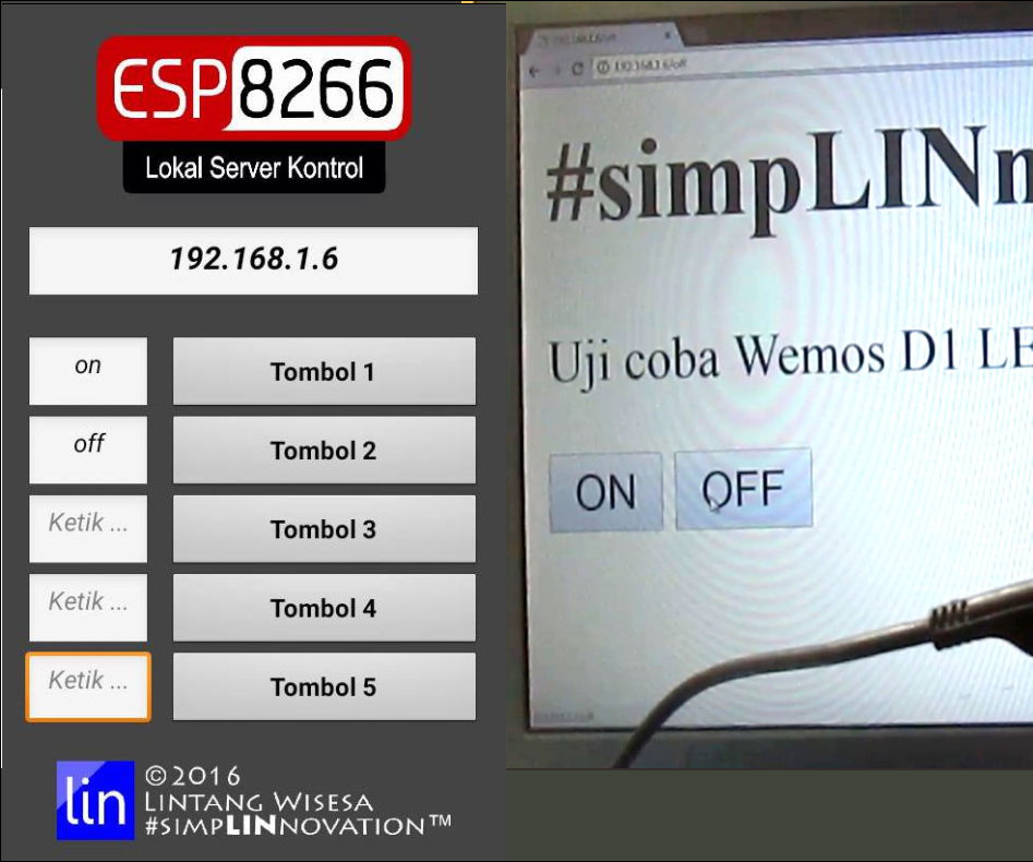 ESP8266 Web Server Control Android App