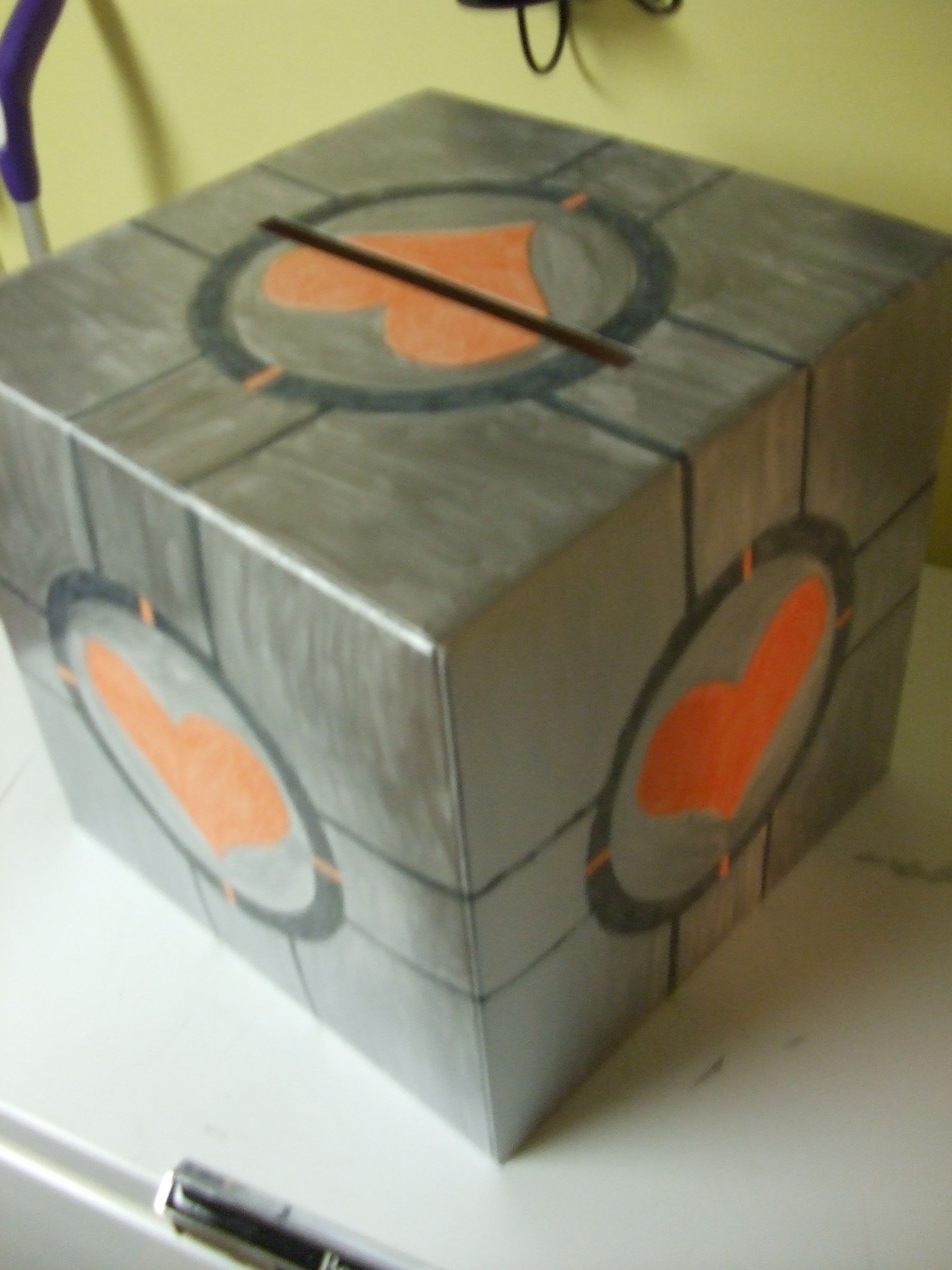 Companion Cube Money Box (for a Wedding Reception)