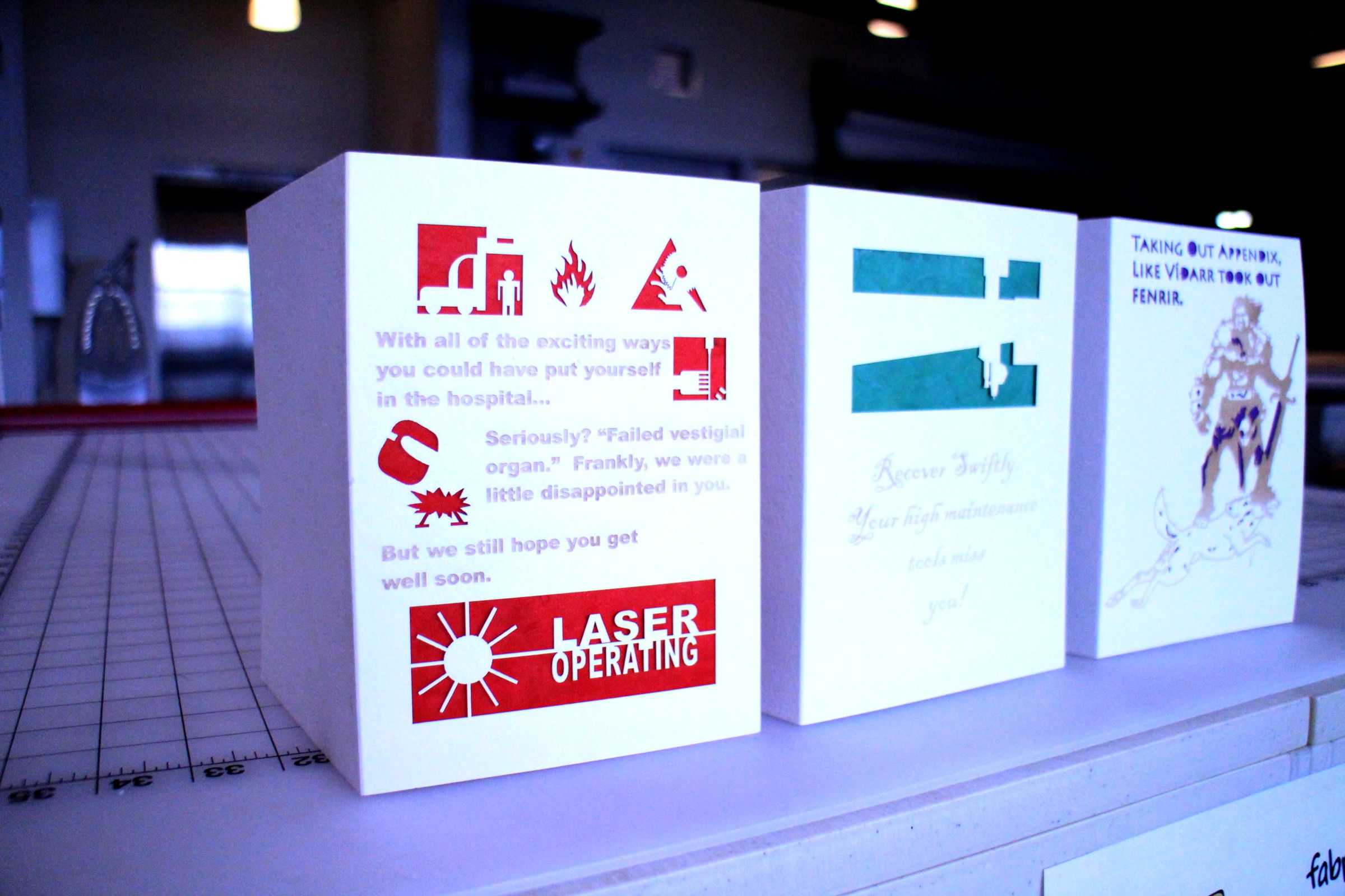 Making a Laser Cut "Get Well Soon" Card for a Co-worker