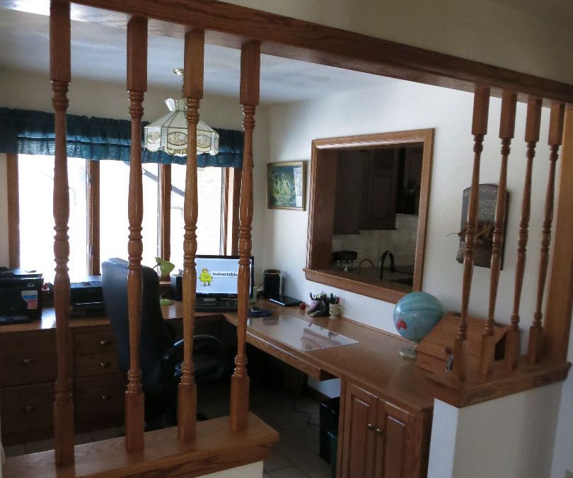 Before & After - Decorative Tiles Replace Wooden Spindles