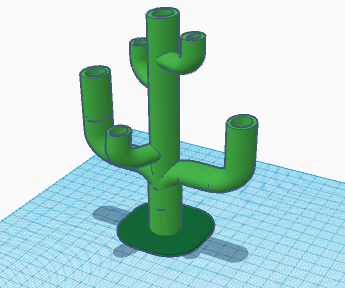 Cactus Inspired Planter in Tinkercad!