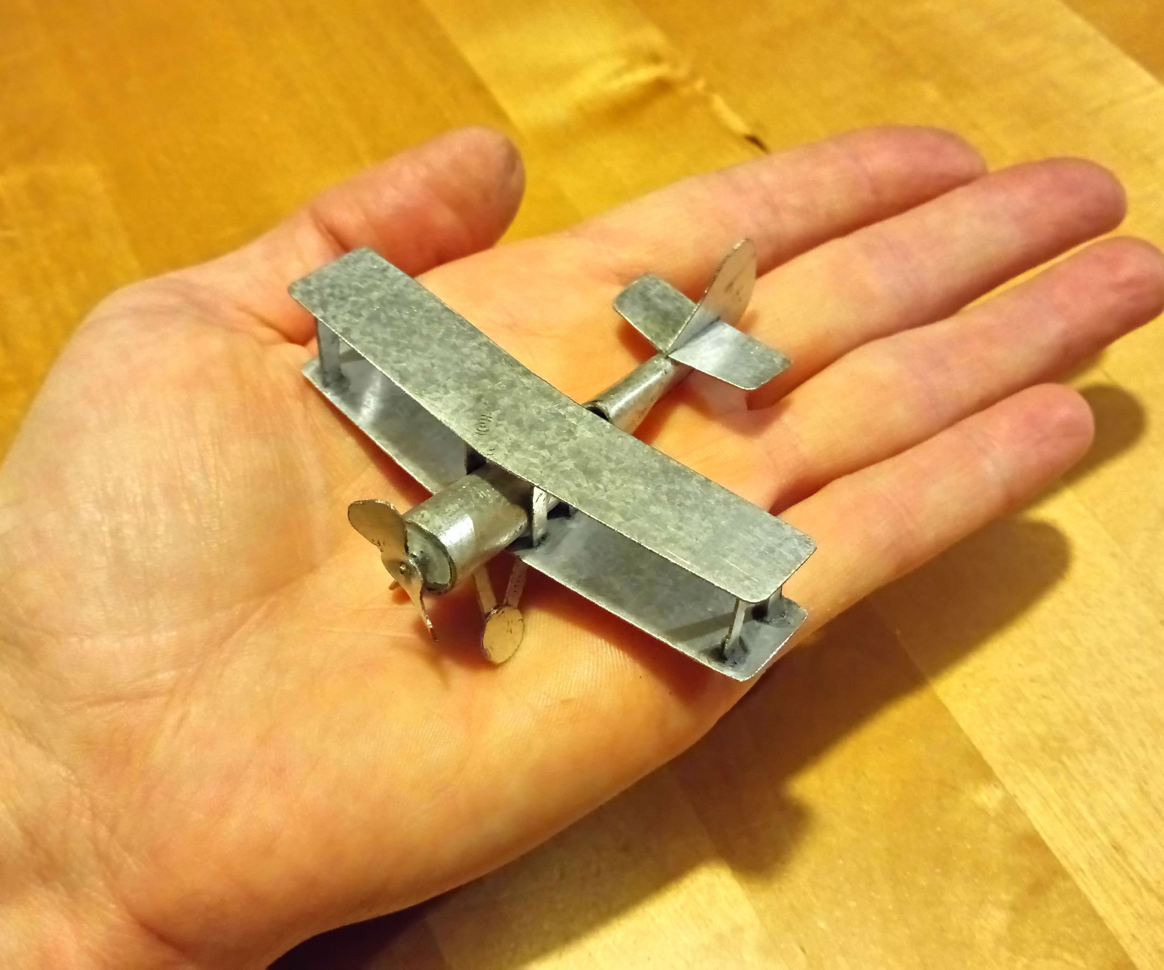 A Tiny Metal Biplane