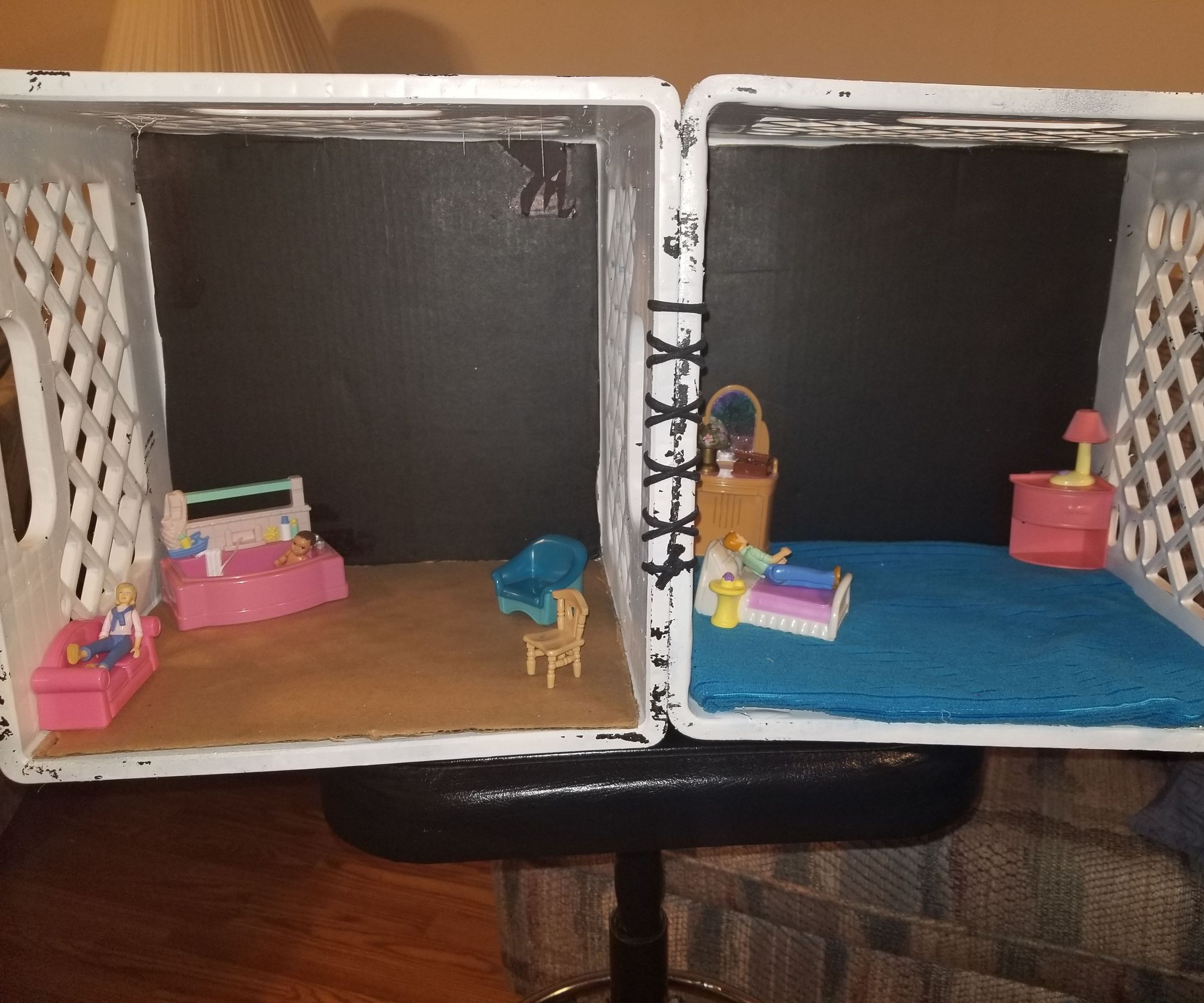 Foldable Milkcrate Doll House