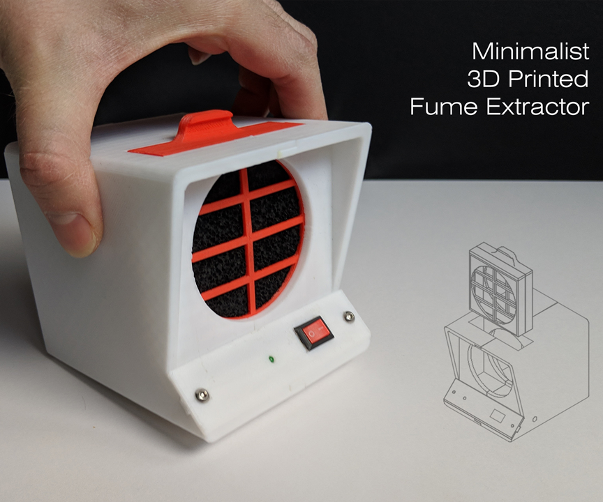 Minimalist 3D Printed Fume Extractor