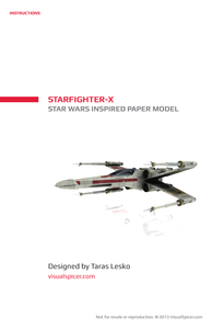 Starfighter-X Star Wars Inspired Paper Model