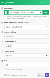 Retrieve Pills Updates by Using Google Sheets and HTTP
