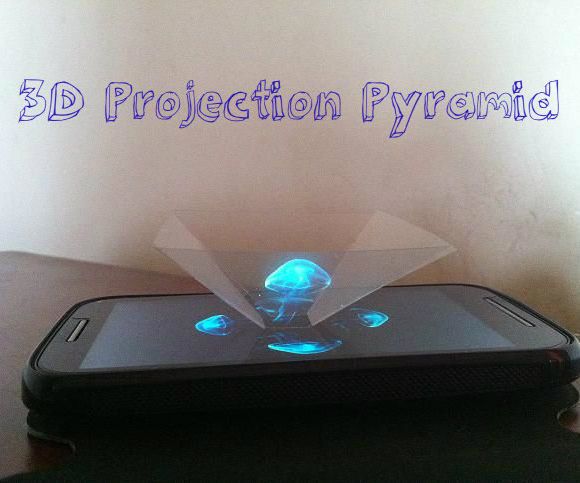 Amazing 3D Projection Pyramid in 10 min from Clear Plastic Sheet !
