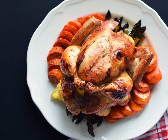 Garlic Lemon Butter Roasted Chicken