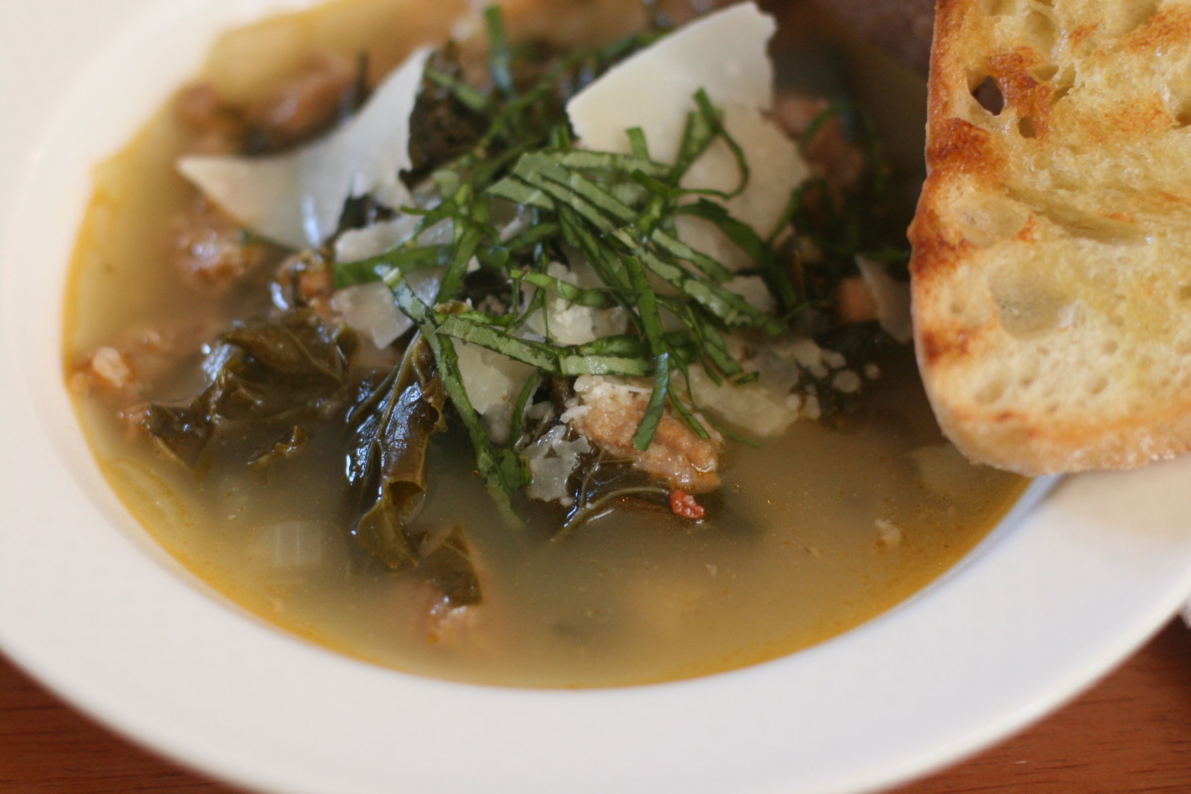 Kale, Sausage, Cannellini Bean Soup