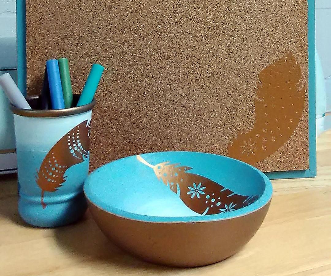 Thrift Store Desk Accessories