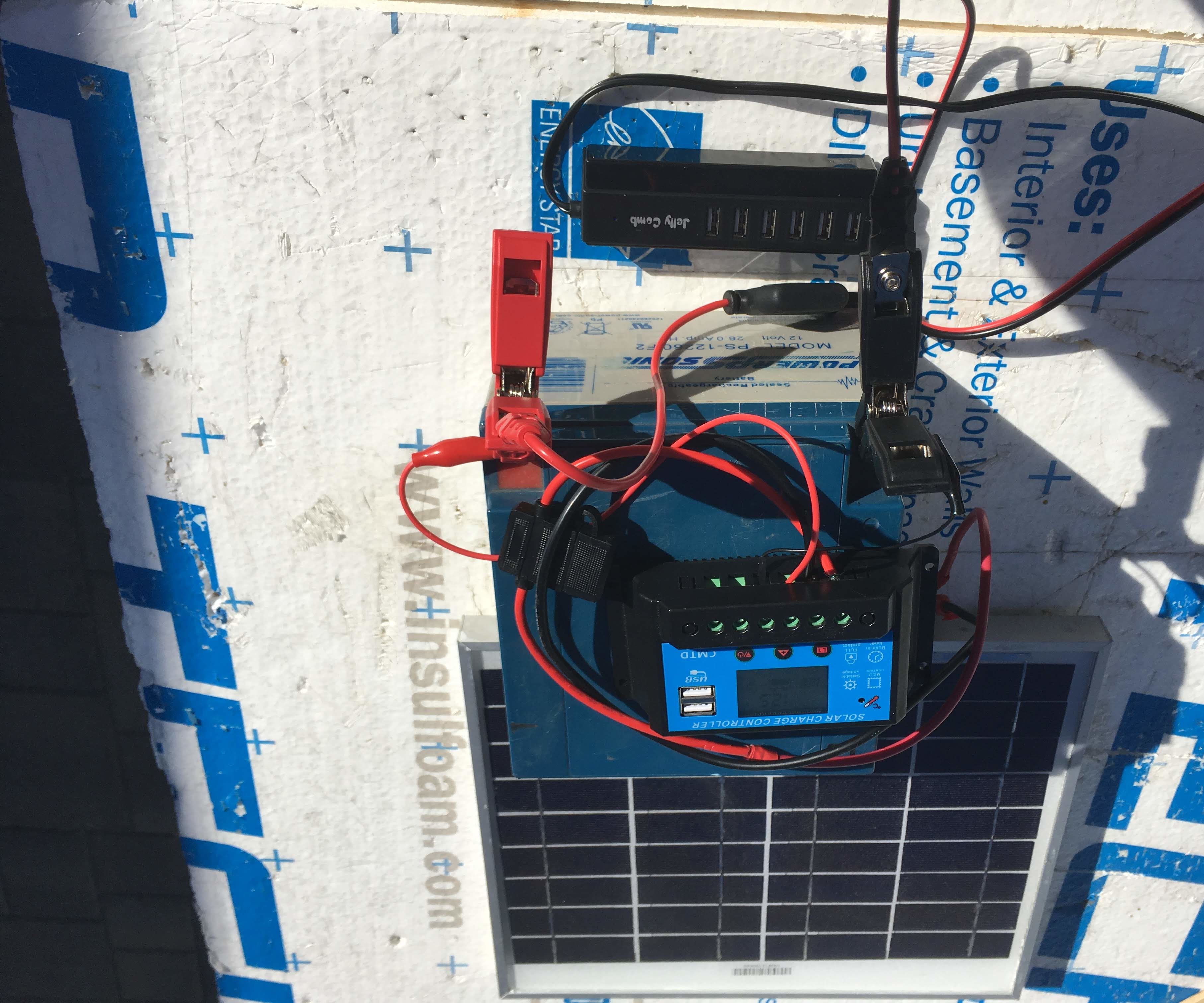 Solar Powered Phone Charging Station