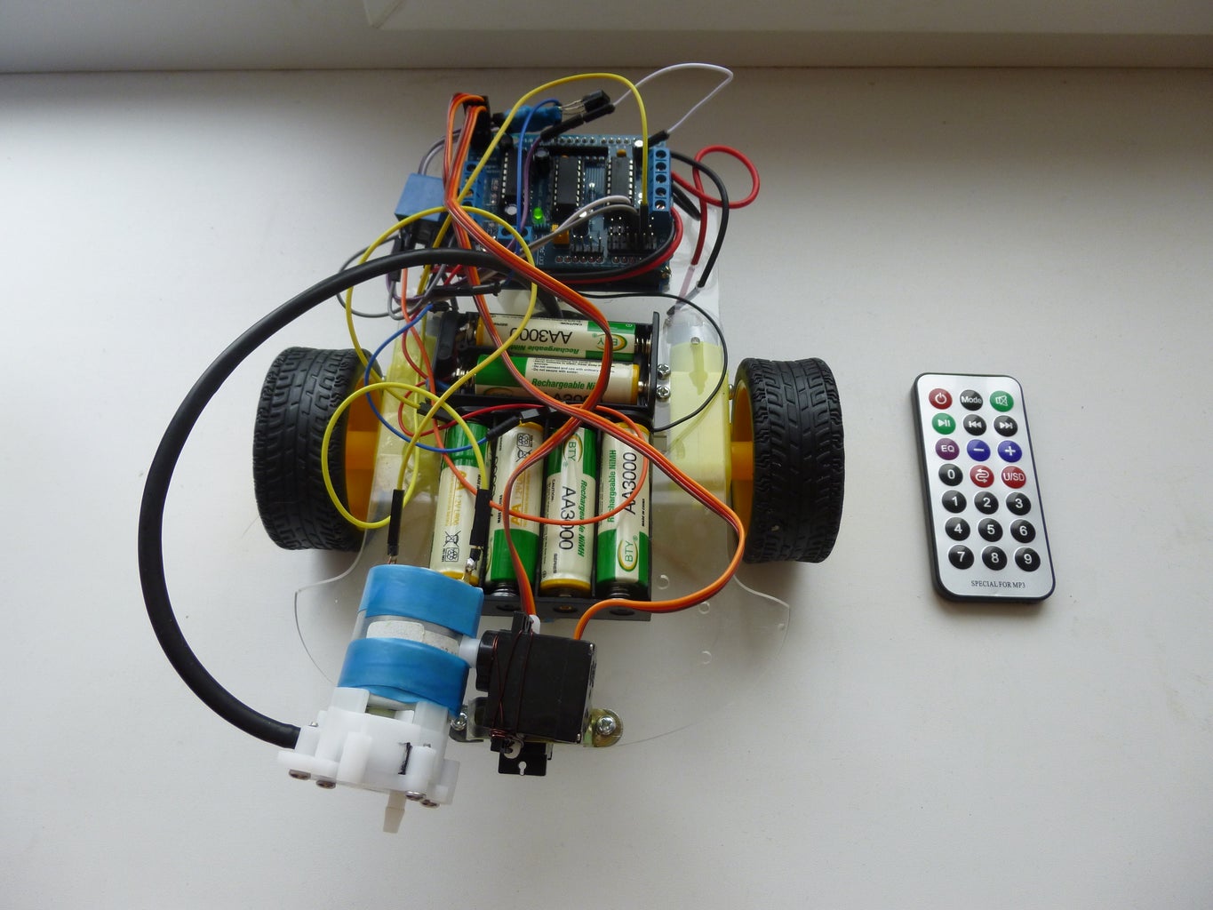 Water Cannon Arduino Robot IR - Instructables