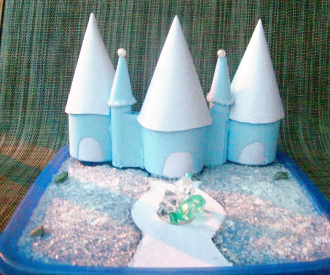 Diy Ice Castle Made From Plastic Containers