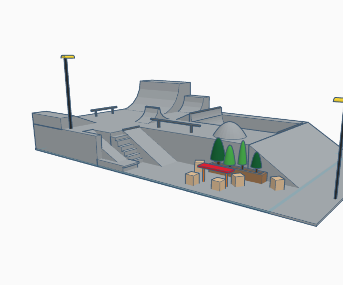 Tinkercad Skatepark (scene) 9 Steps Instructables