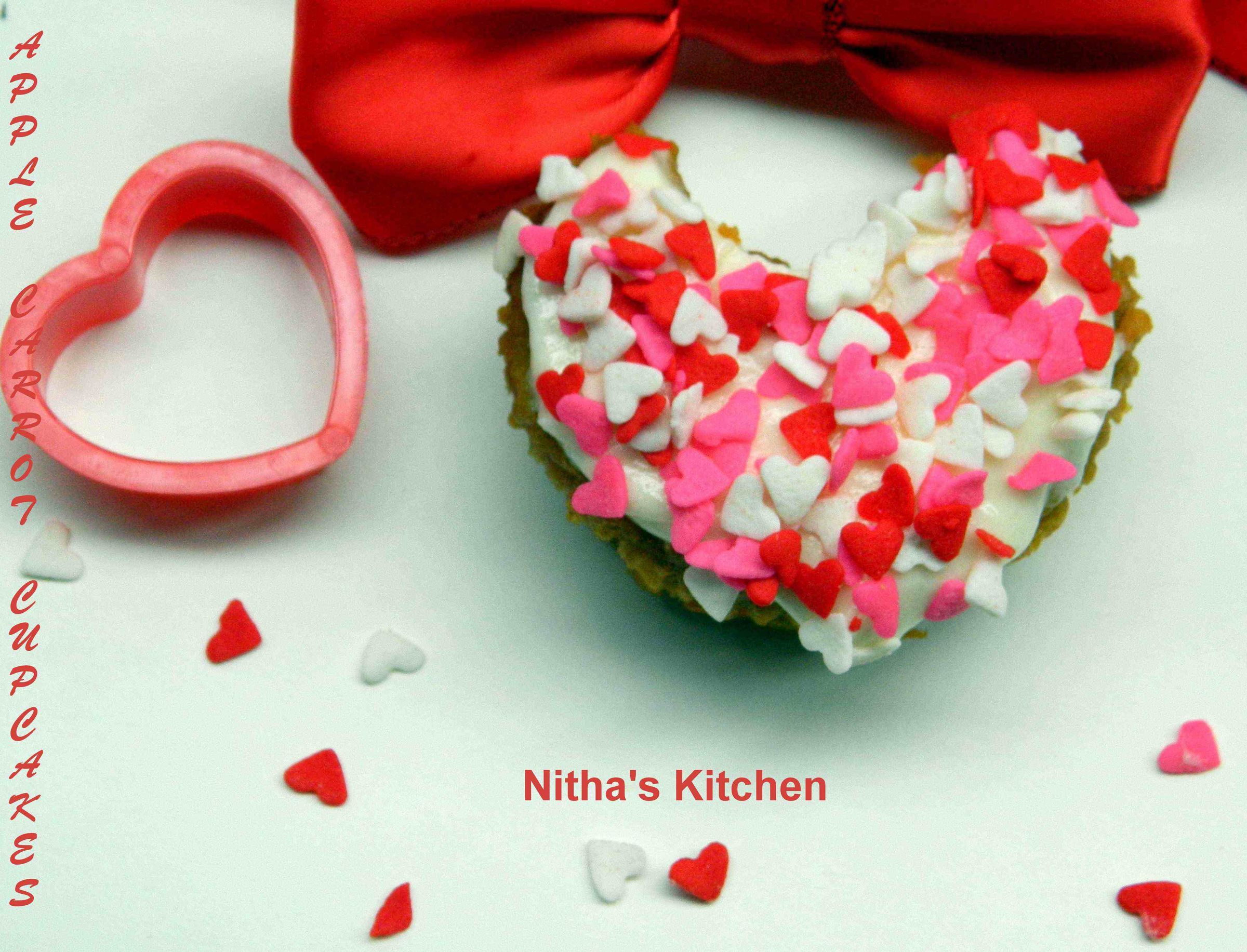 Eggless Valentine Cup Cakes