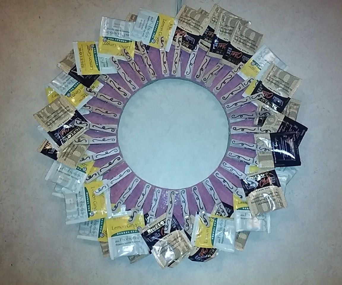 Tea Bag Wreath