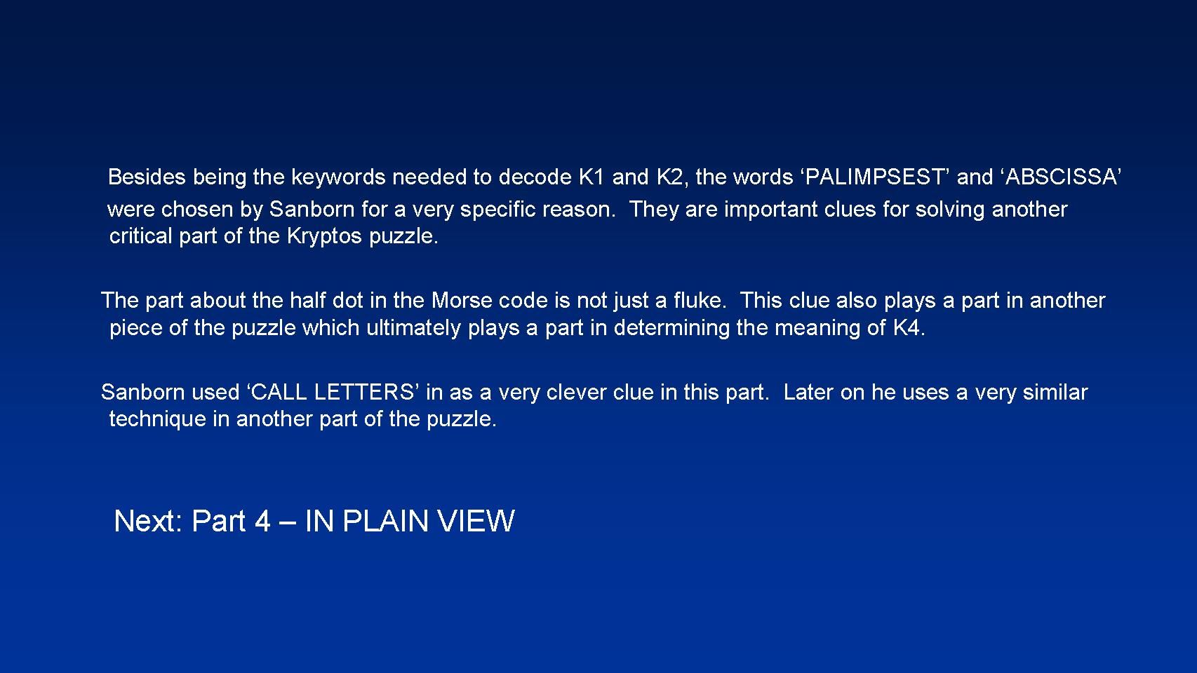 HOW TO SOLVE SANBORN'S KRYPTOS: PART 3 - ABSCISSA : 11 Steps ...