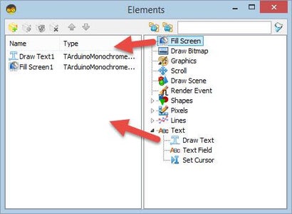 In Visuino Add Components