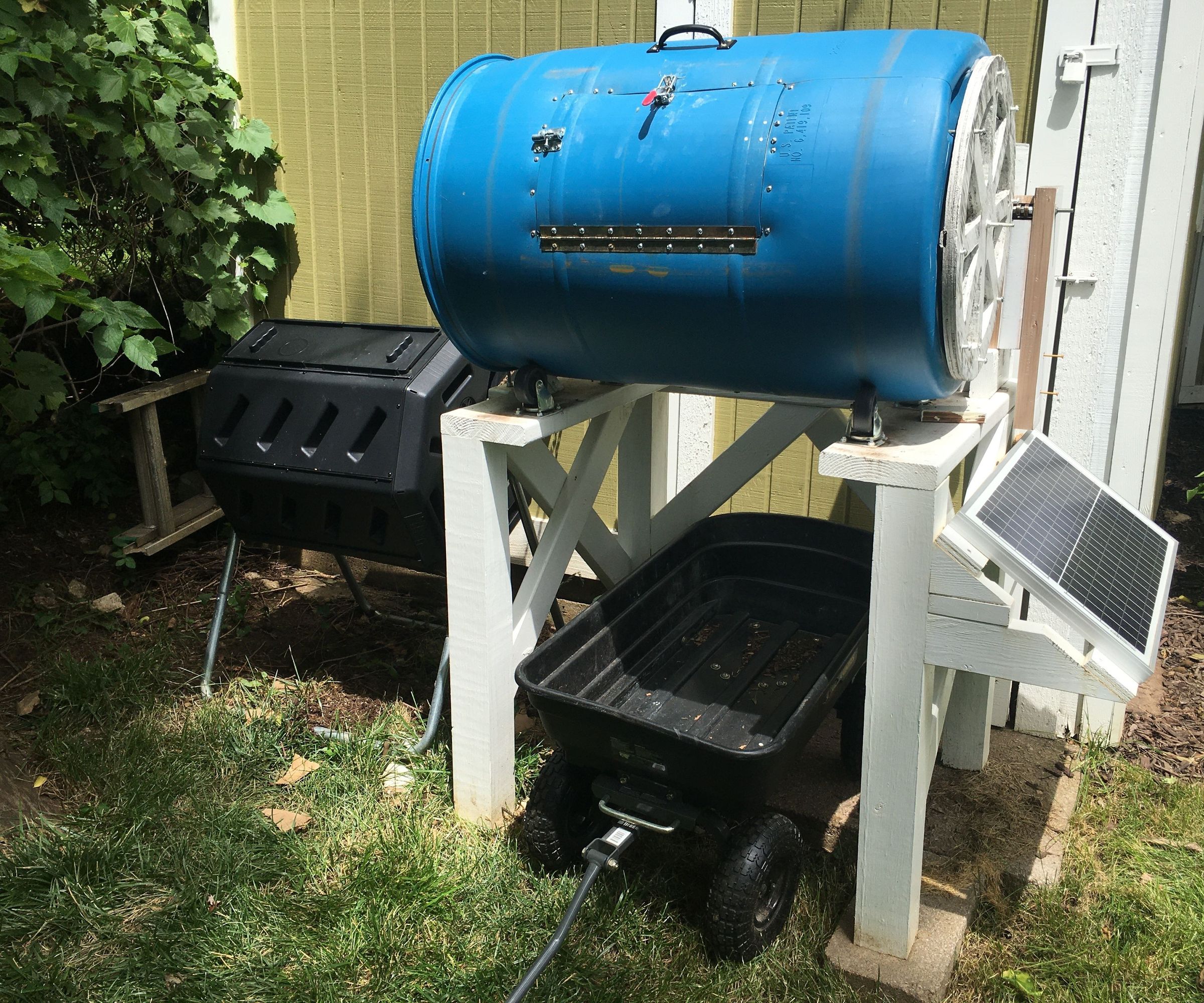 Solar Powered Compost Drum System