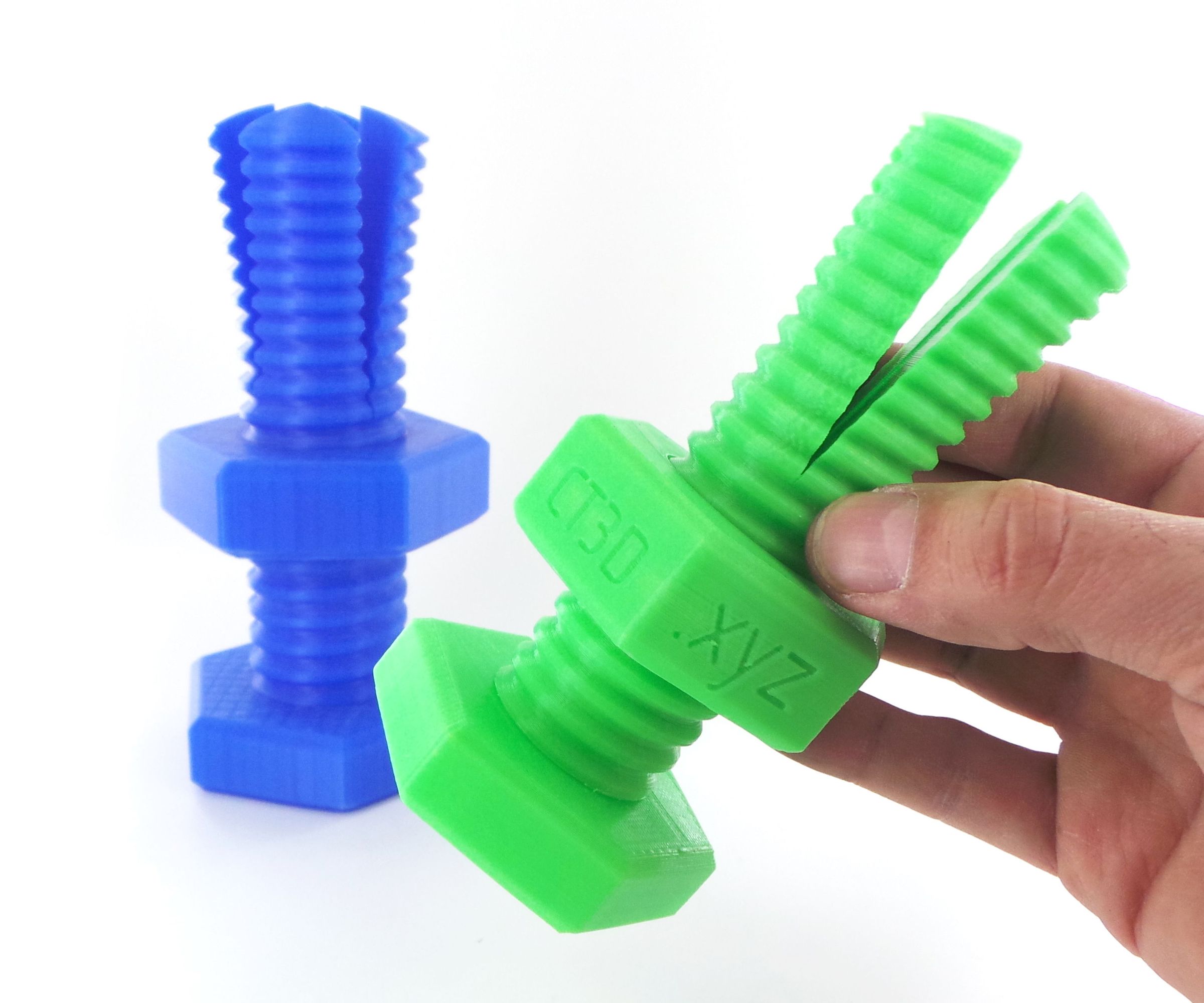 Impossible 3D-printed Bolt and Nut