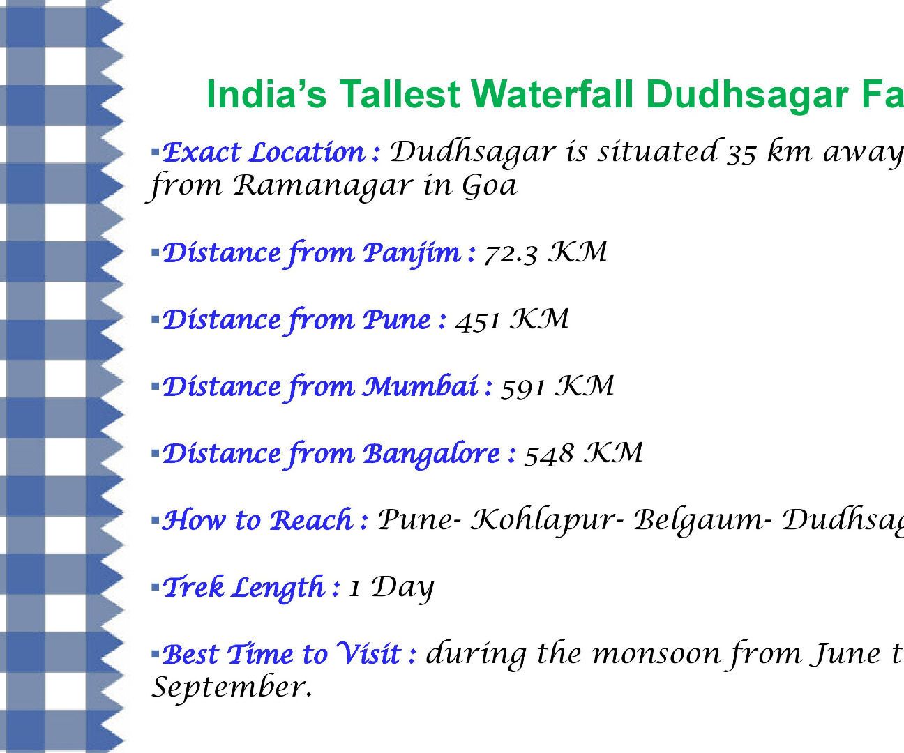 India's Tallest Waterfall Dudhsagar Fall