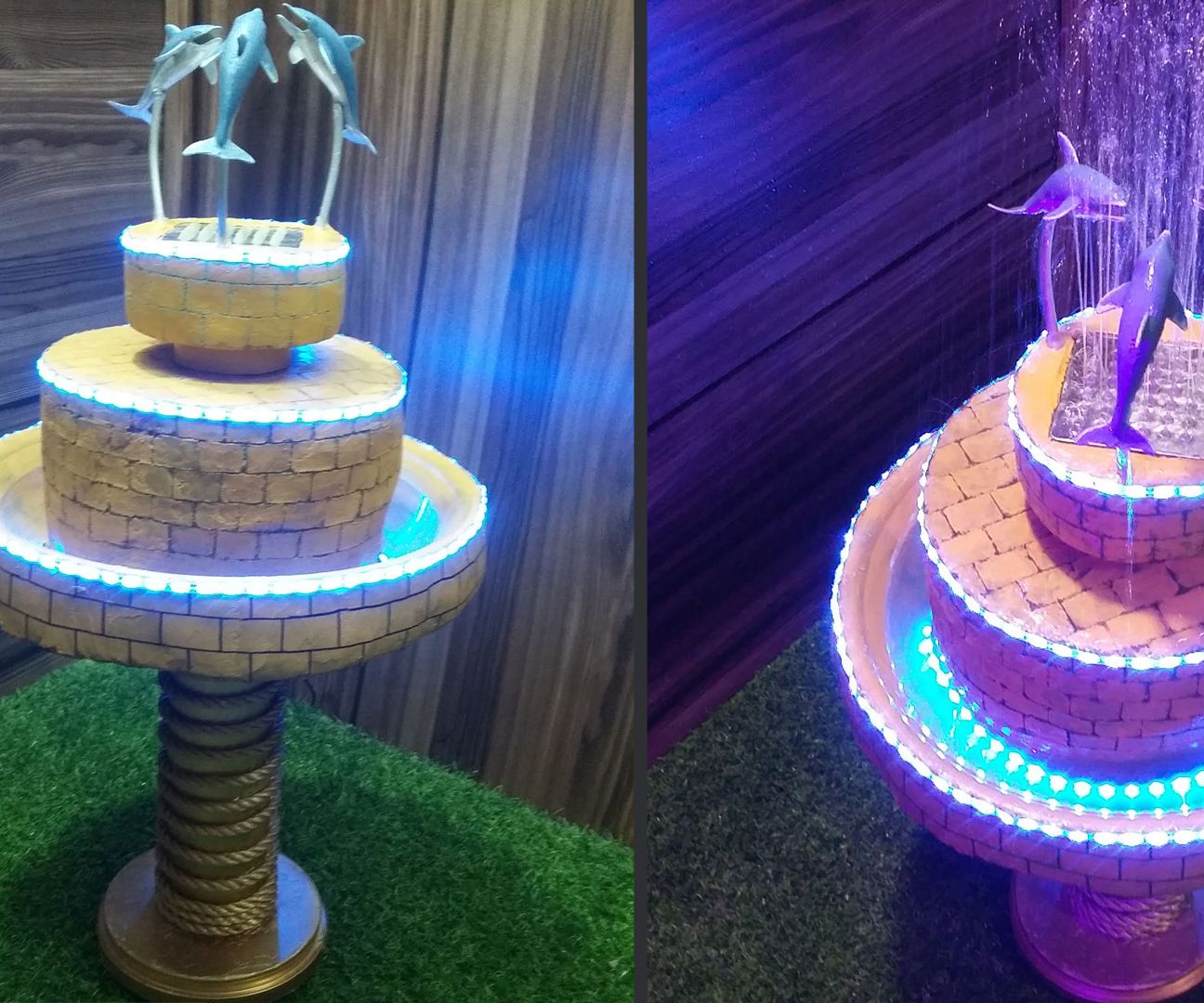 How to Make Waterfall Dolphin Fountain|Indoor Water Fountain|Easy Waterfall Tutorial