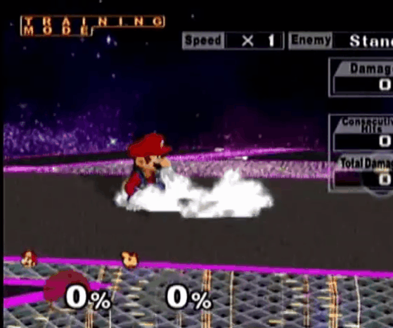 Wavedashing in Super Smash Bros Melee