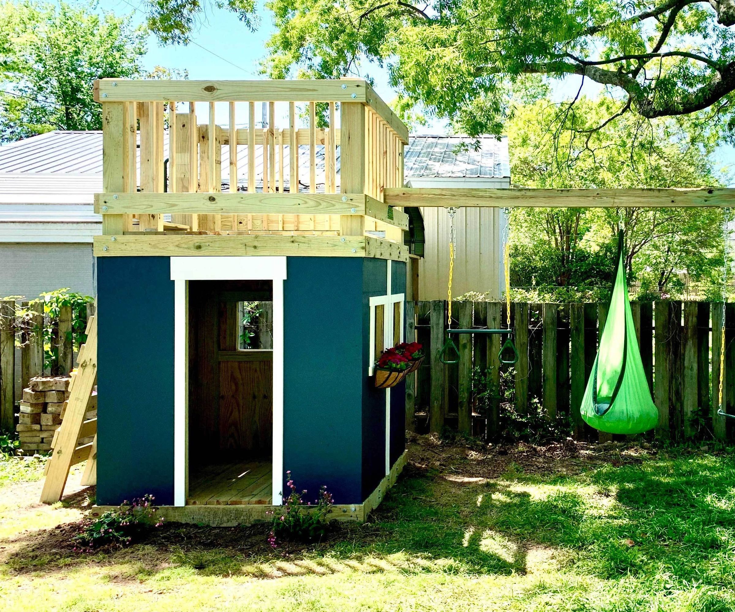 DIY Playhouse & Swing Set