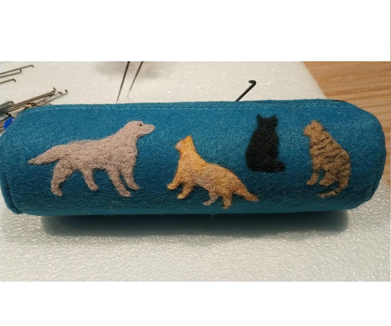 Hand felted Pencil case