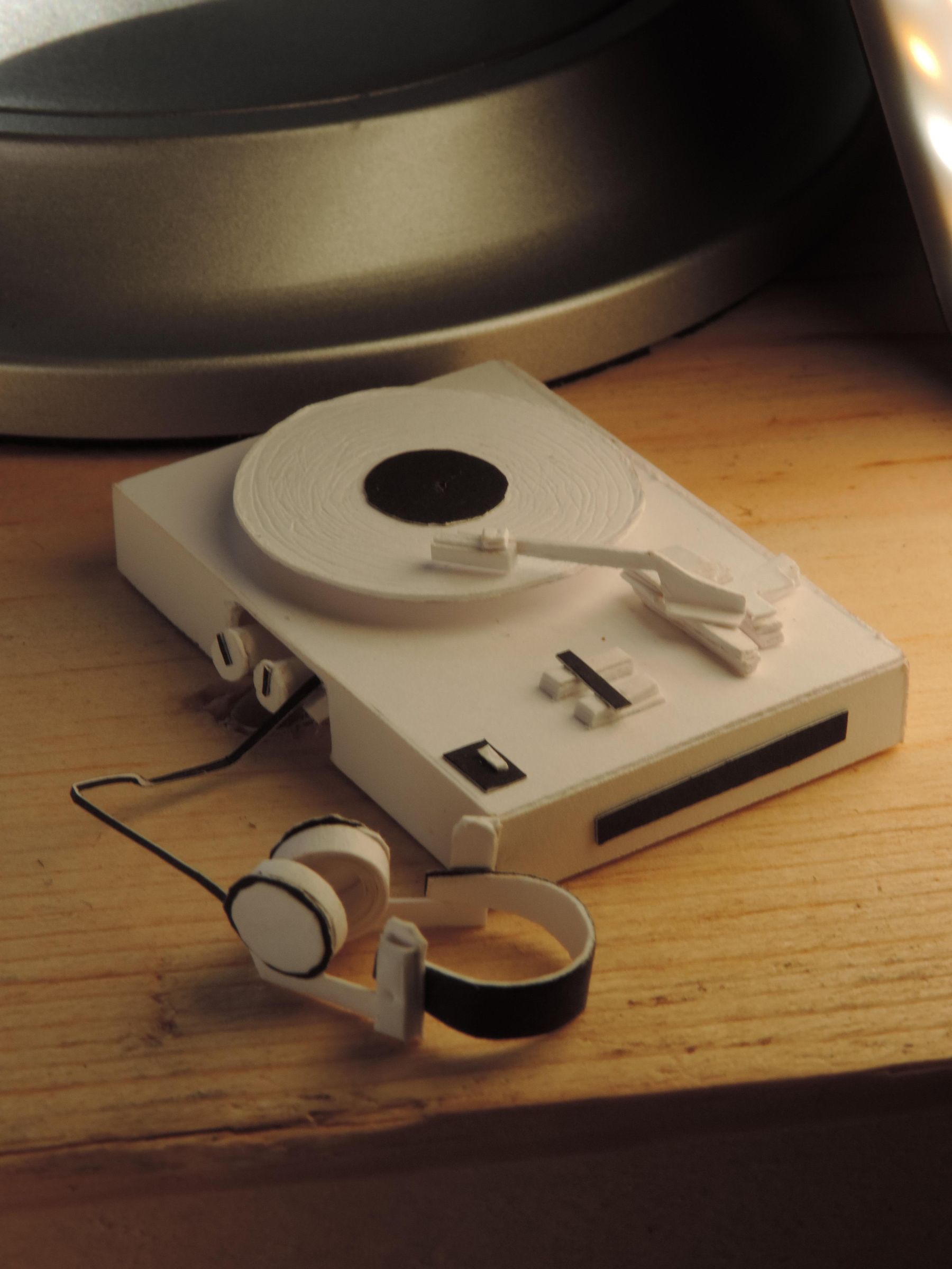 Vinyl Player & Headphones for Miniature Dollhouses Audio Themed Craft's