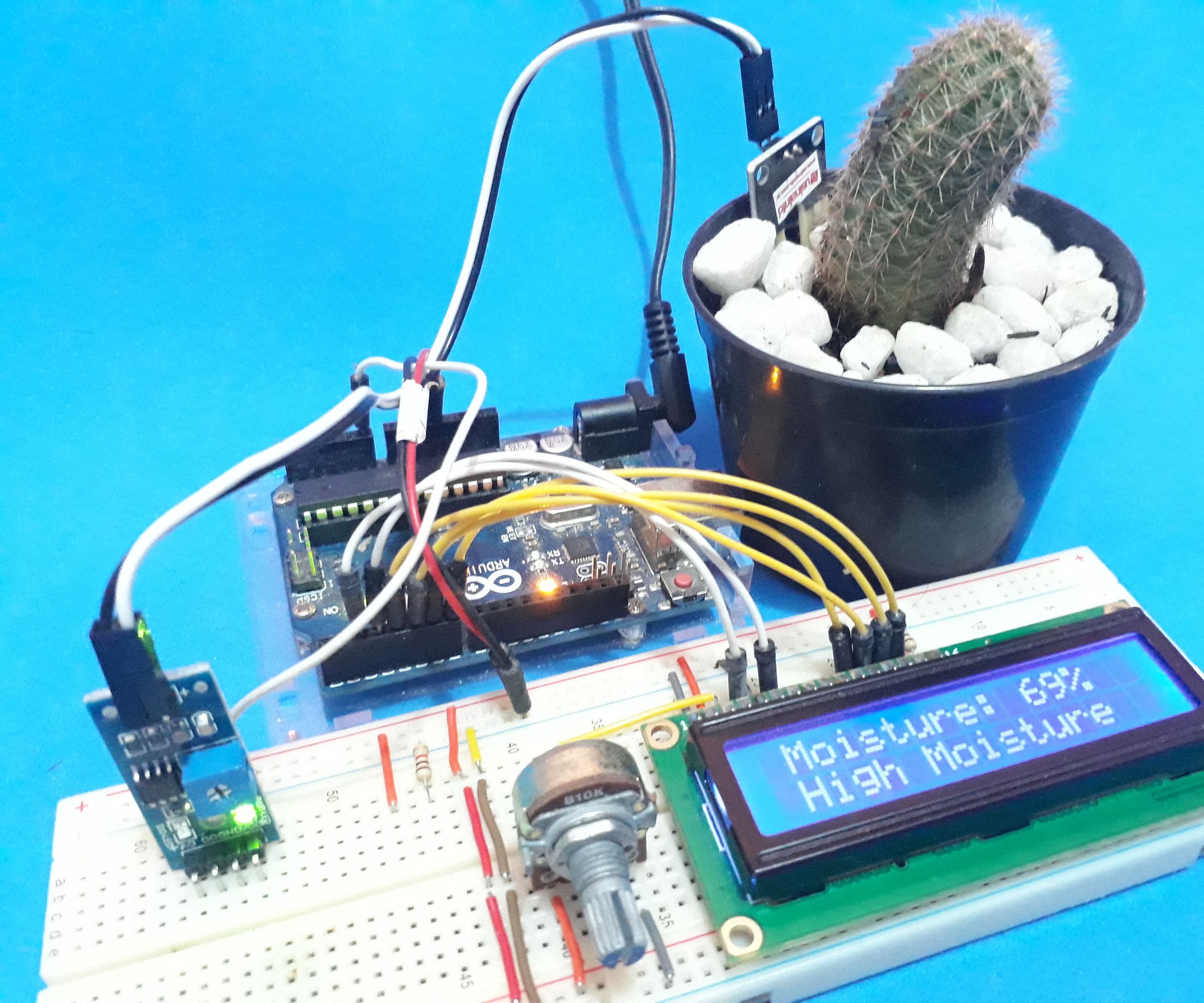 Alert System of Low Moisture Soil for Your Plant