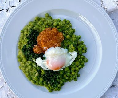 Peas, Spinach and Eggs