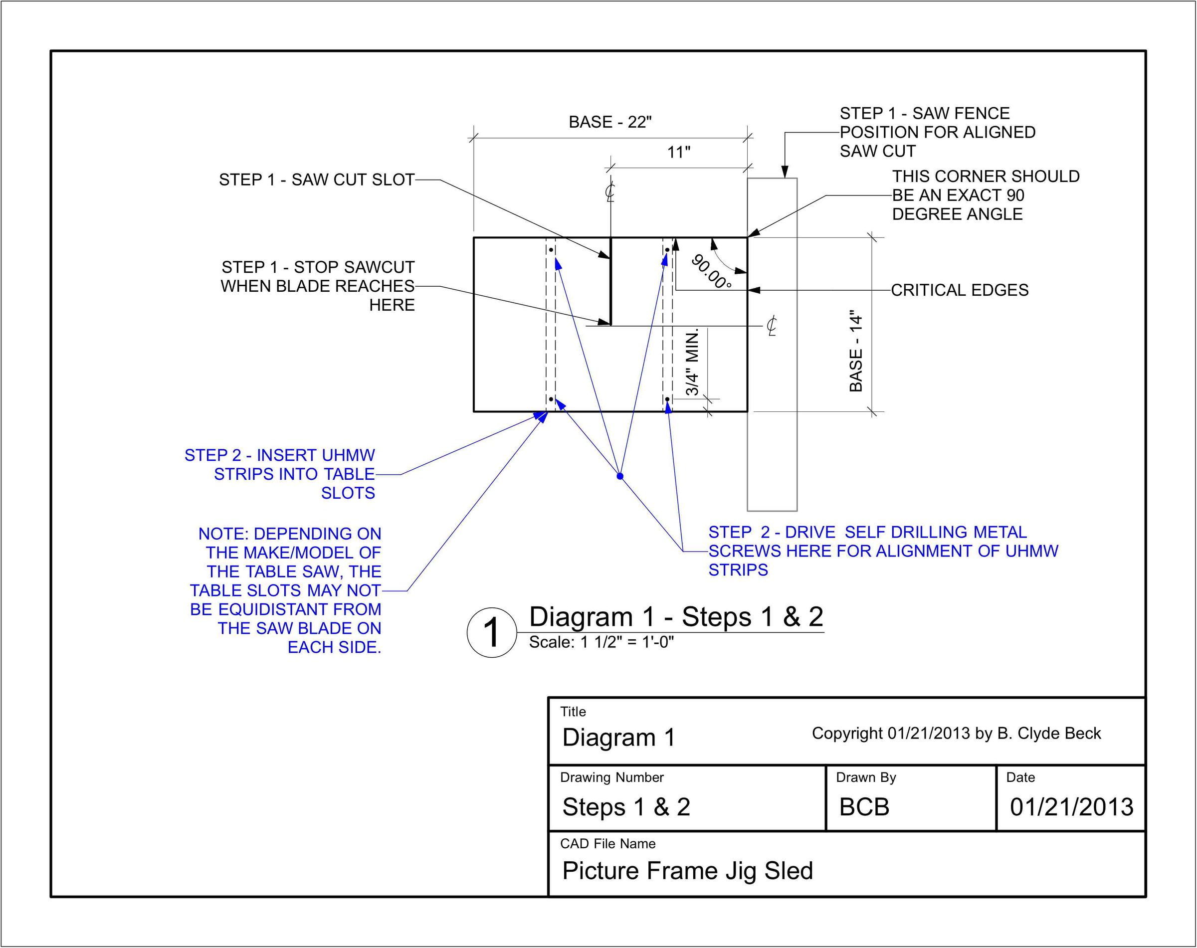 Picture Frame Jig for Table Saw 12 Steps Instructables