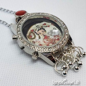 Watch Parts Mixed Media Pendant 