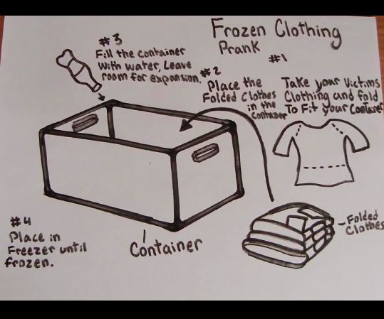 Frozen Clothing Prank