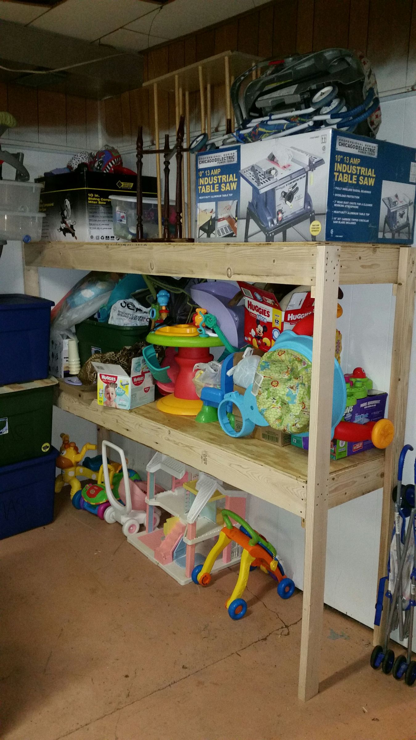 Simple Huge Plywood and 2x Lumber Shelf