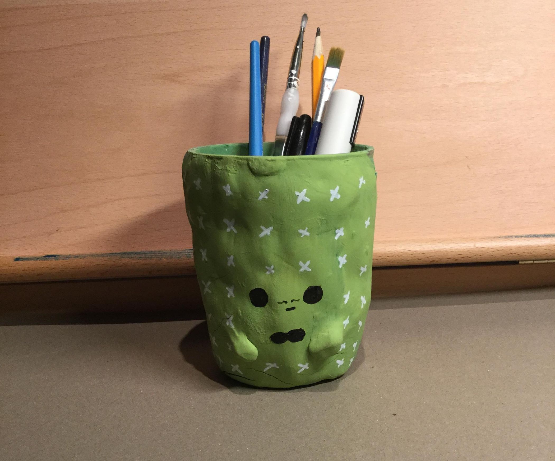 Cactus Pencil Holder 4 Steps Instructables