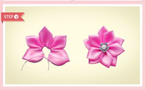 Pull the Petals Tight to Make Them Stick at Knot and Tie Back of the Flower and Sew the Center of the Flower With Button to Give the Flower Shape