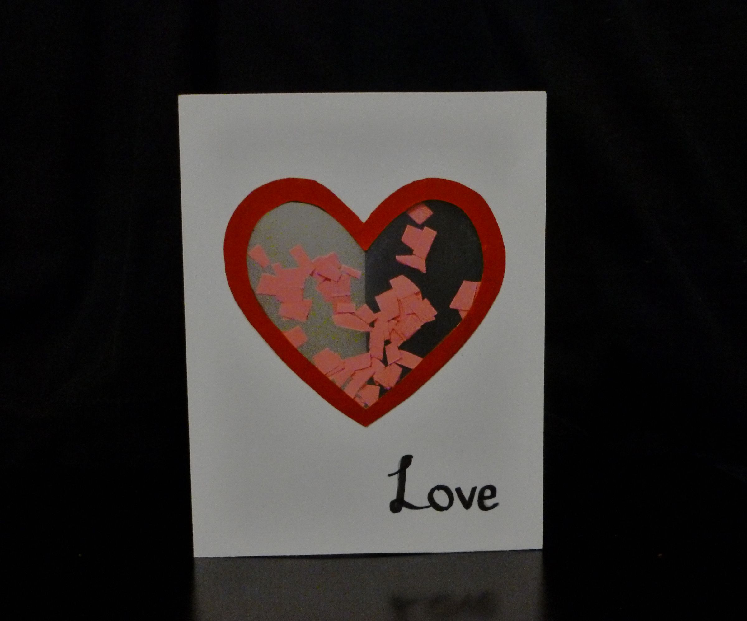 Valentines Day Shaker Card