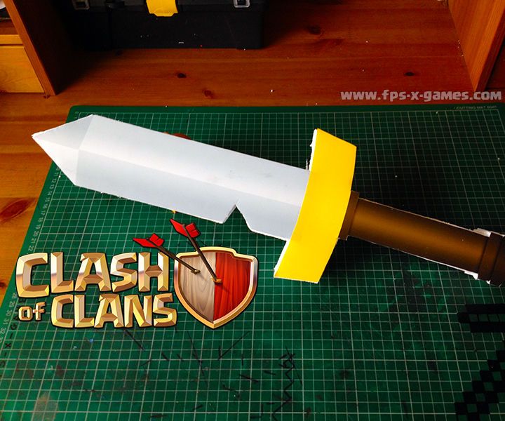 Basic Printable Clash of Clans Barbarian Sword