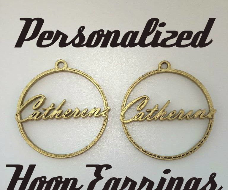DIY 3D Printed Gold Hoop Earrings