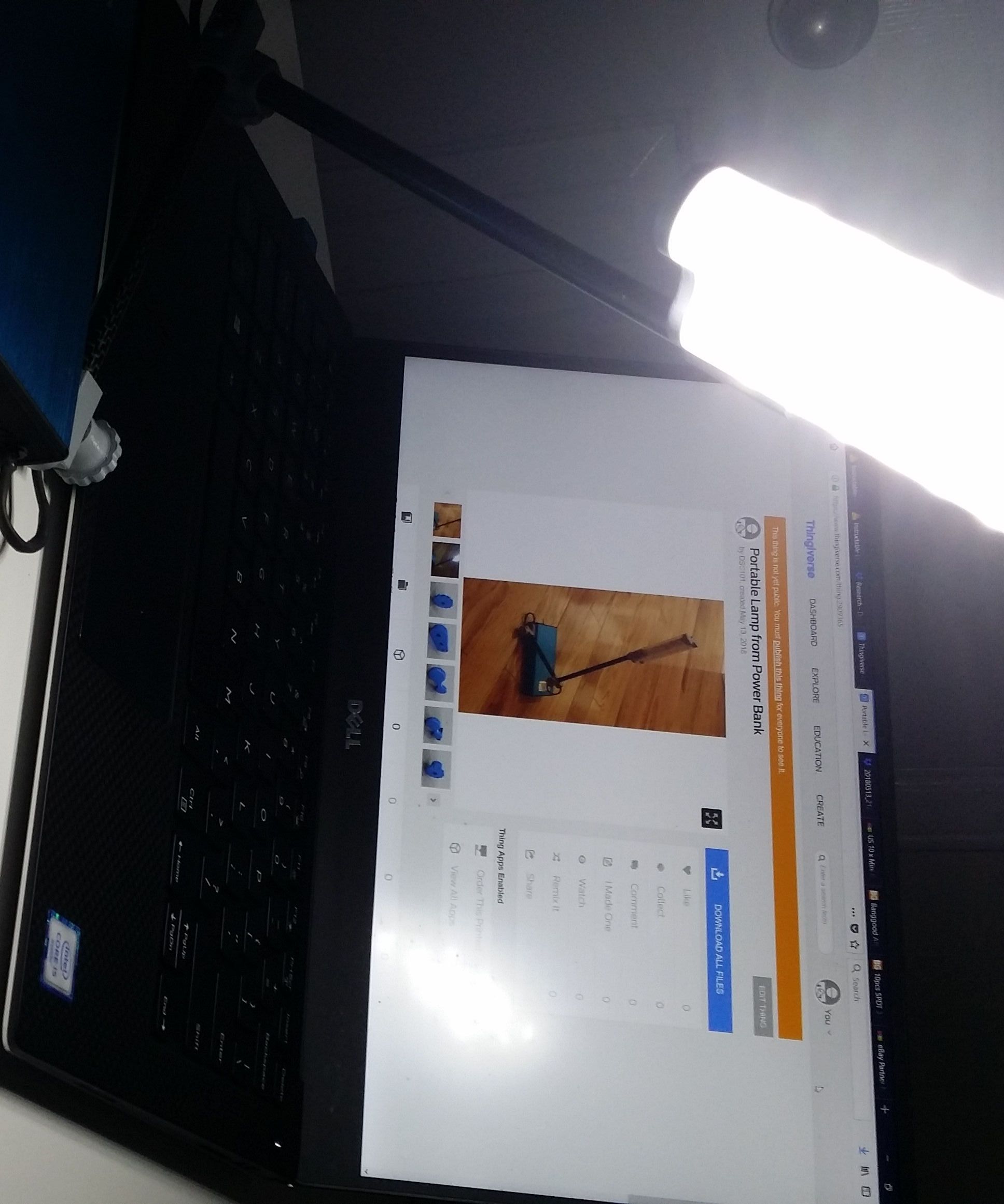Portable Adjustable Lamp From Power Bank