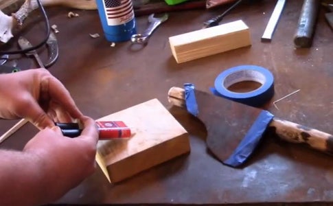 Gluing the Blade in the Handle 