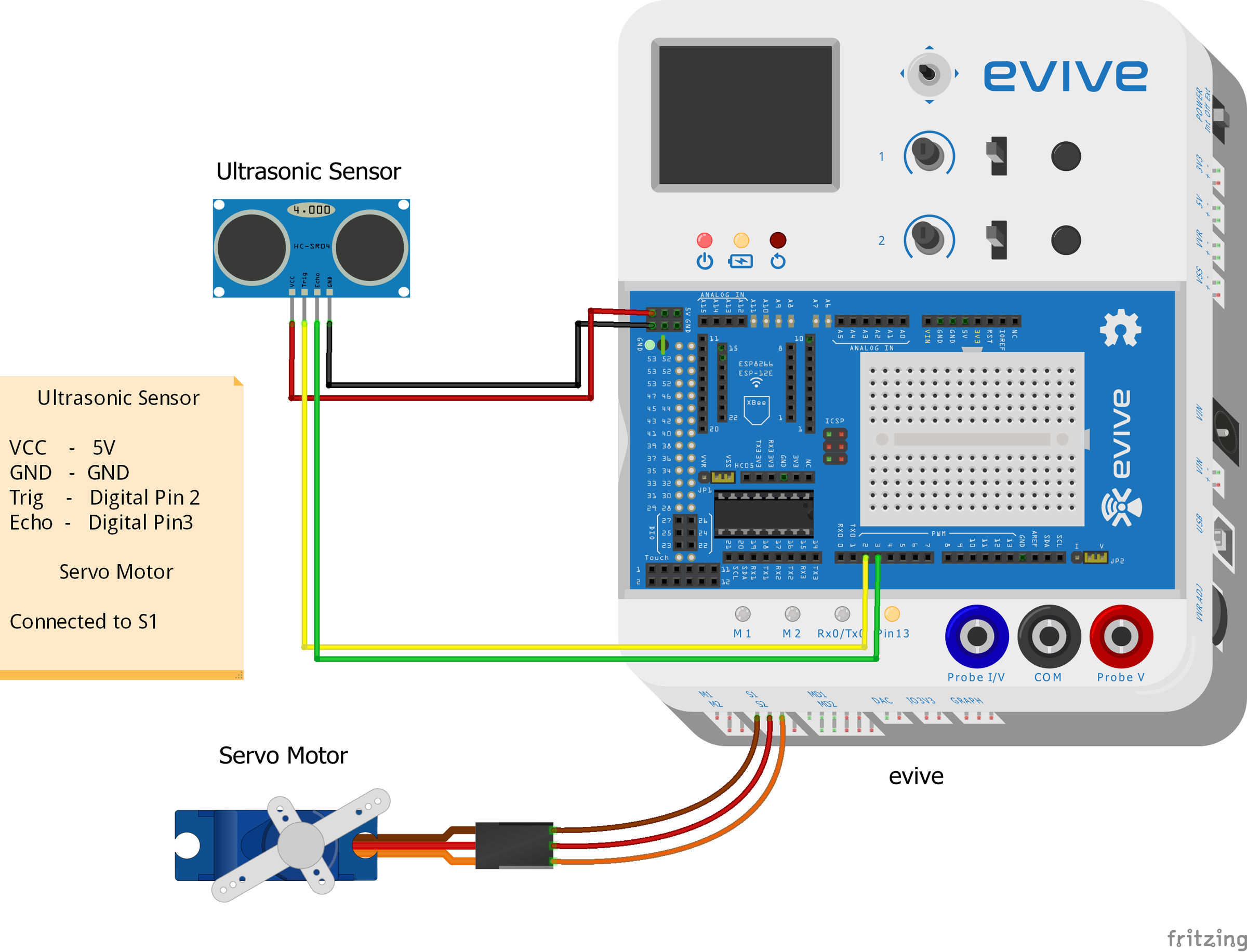 Controlling a Servo Motor Using Signal From the Ultrasonic Sensor : 9 ...