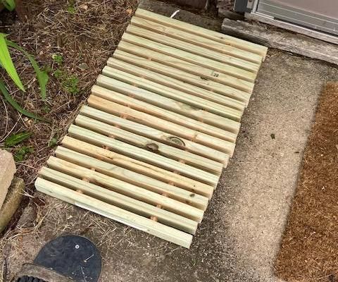 Wooden Door Mat/Scraper